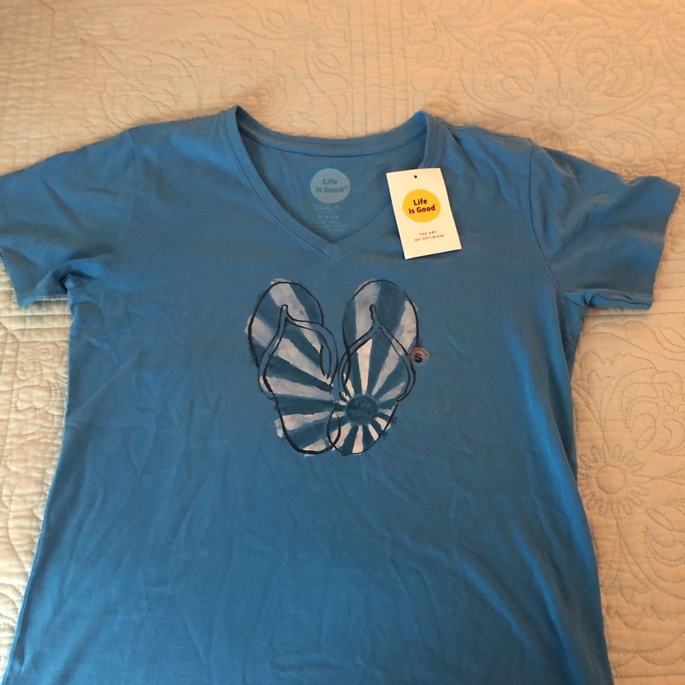 Life is Good Flip Flops Tee